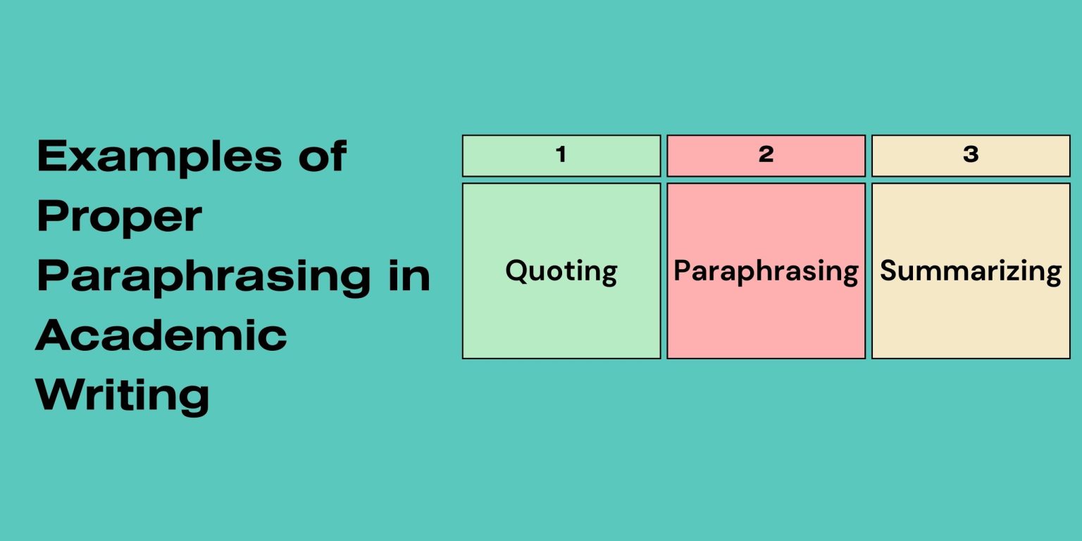 Examples of Proper Paraphrasing in Academic Writing – Learnology